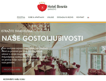 Tablet Screenshot of bosniahotels.com